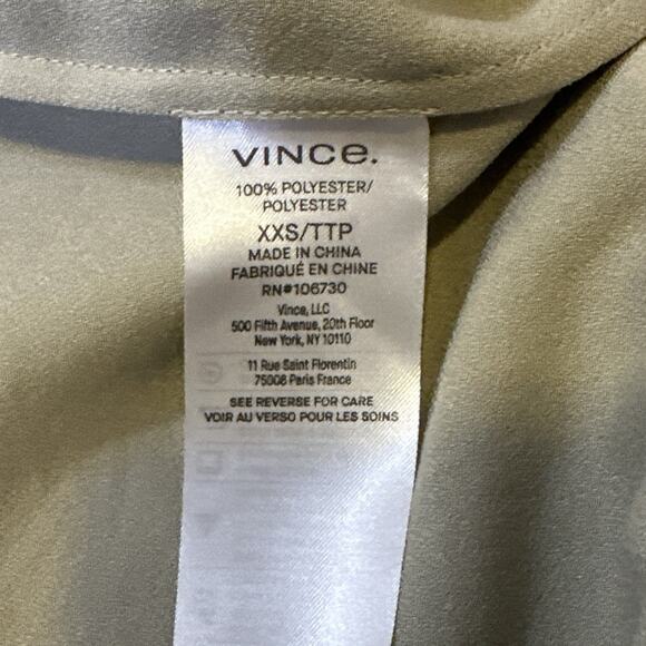 NWT Vince Shine Snap Front Satin Bomber Jacket OVERSIZED Women's XXS - Picture 9 of 11